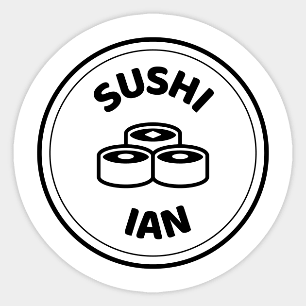 Sushi Ian (dark) Sticker by mikevotava